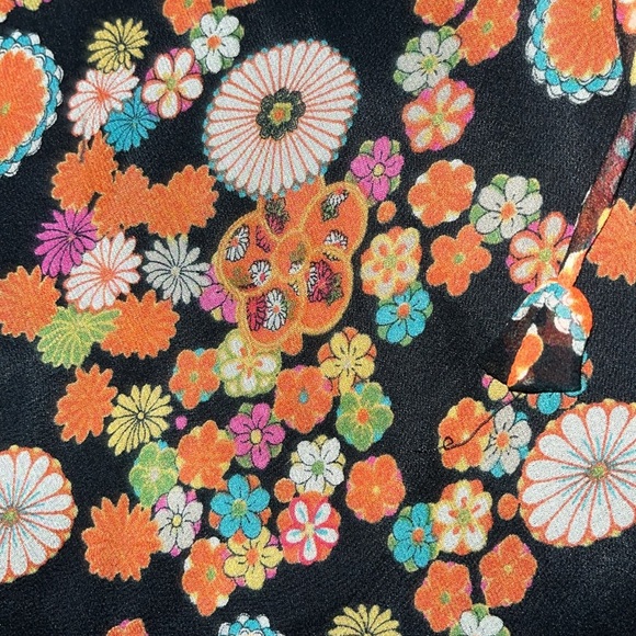 VNTG Muse Floral Chiffon Dress Size 4 - Picture 3 of 5